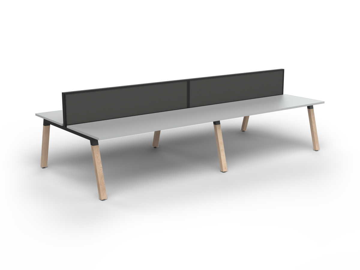 Plantation 4x Users Double-sided Desk with Studio 50 Screens