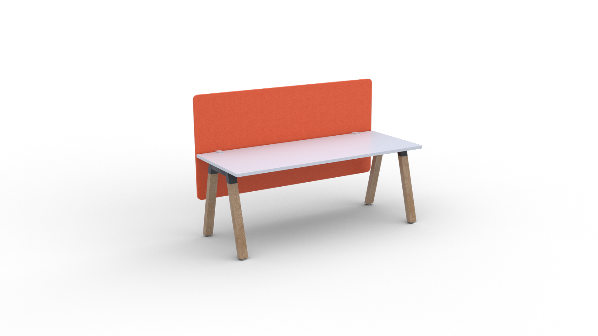 Radius Hung Screen for Single Sided or Individual Plantation, Trestle and Modulus Workspaces - Image 2