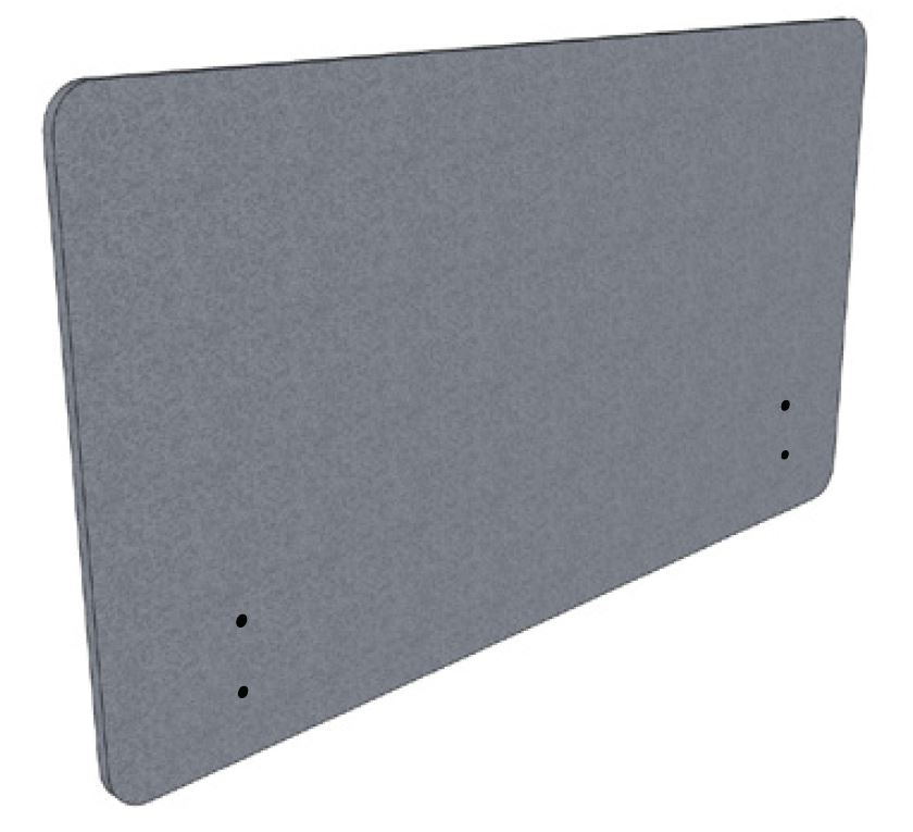 Radius Hung Screen for Single Sided or Individual Plantation, Trestle and Modulus Workspaces