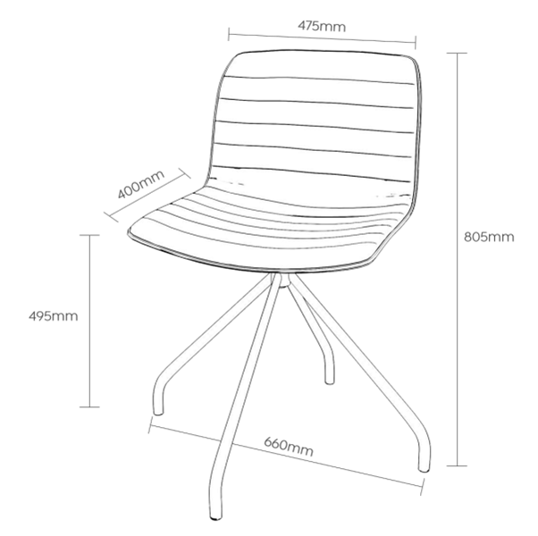 Smooth Chair Four Point Base - Image 6