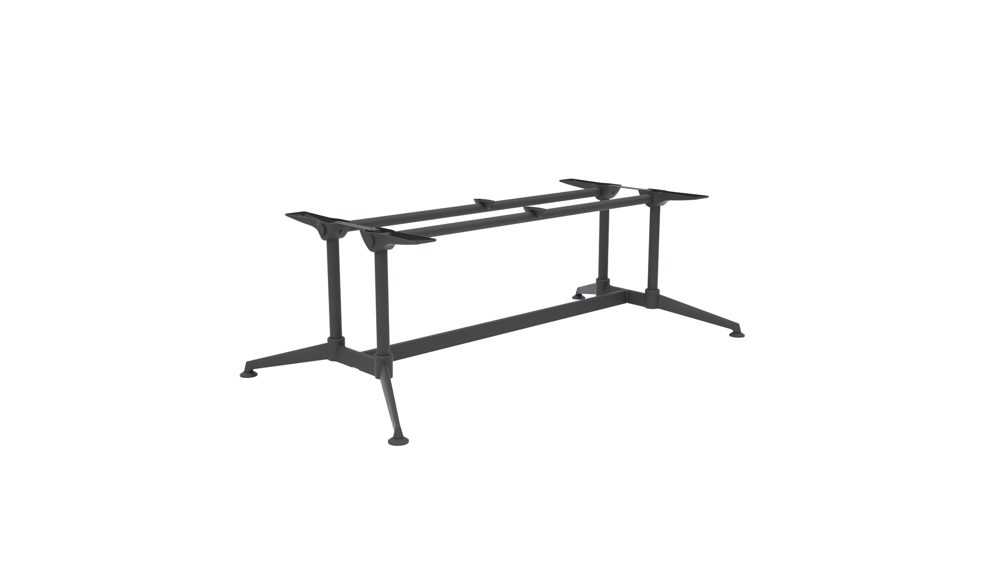Modulus All Black Twin Post, Collar Leg Single Span Table Frame