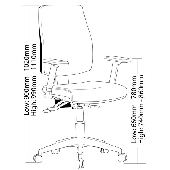 Click Task Chair with Arms - Image 5