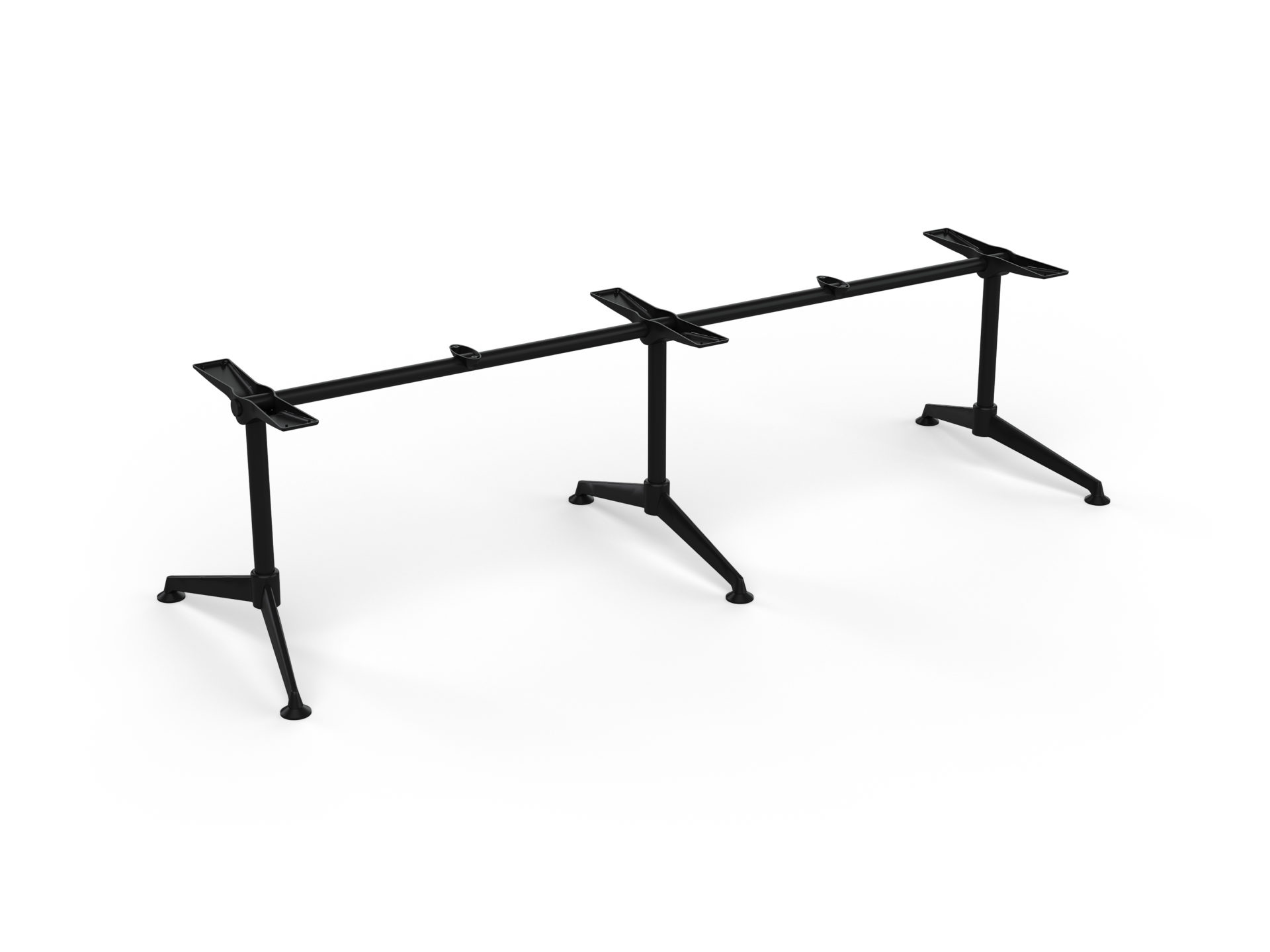 Modulus All Black Single Collar Leg, Double Span Table Frame