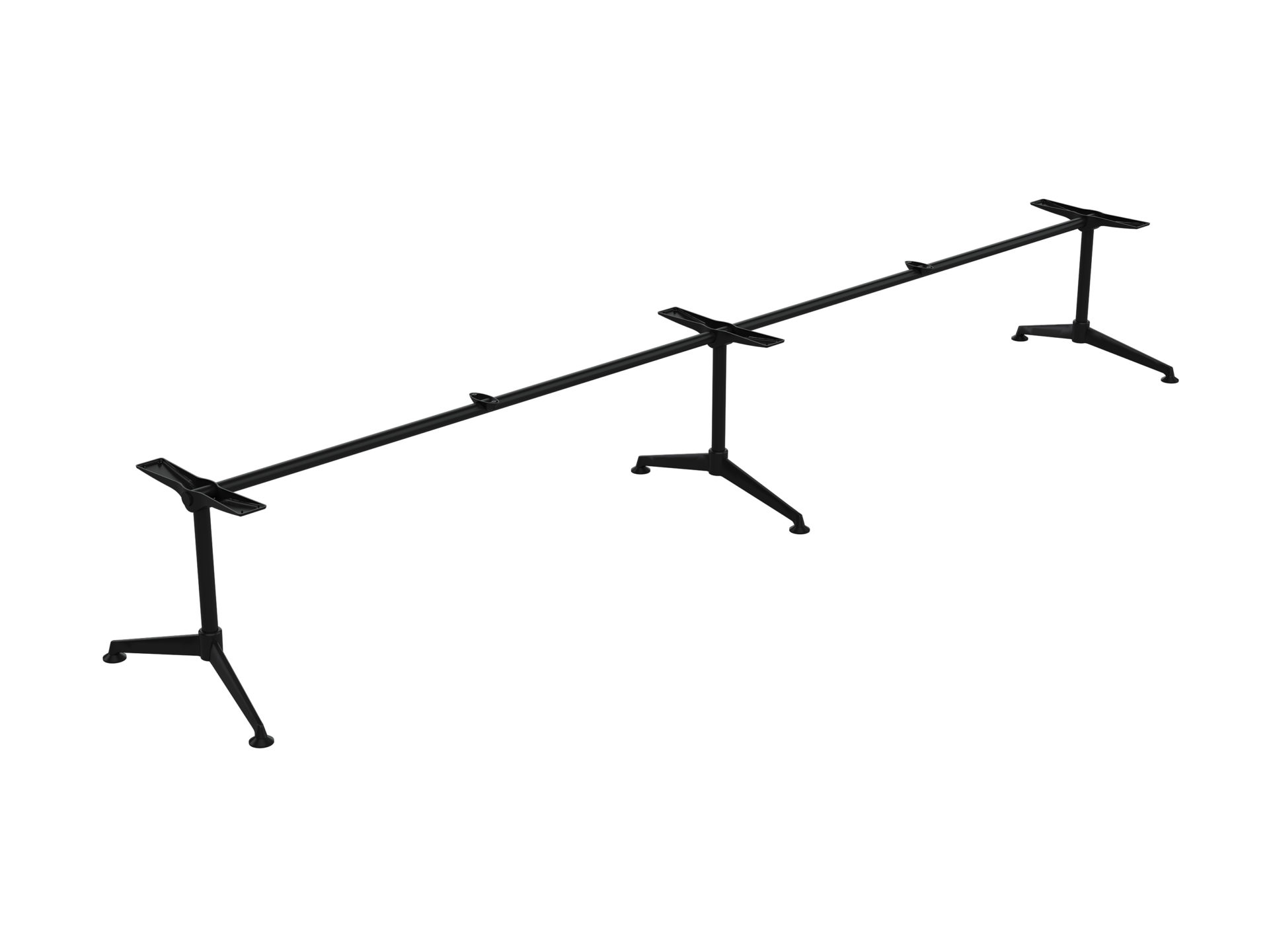 Modulus All Black Single Collar Leg, Double Span Table Frame - Image 2