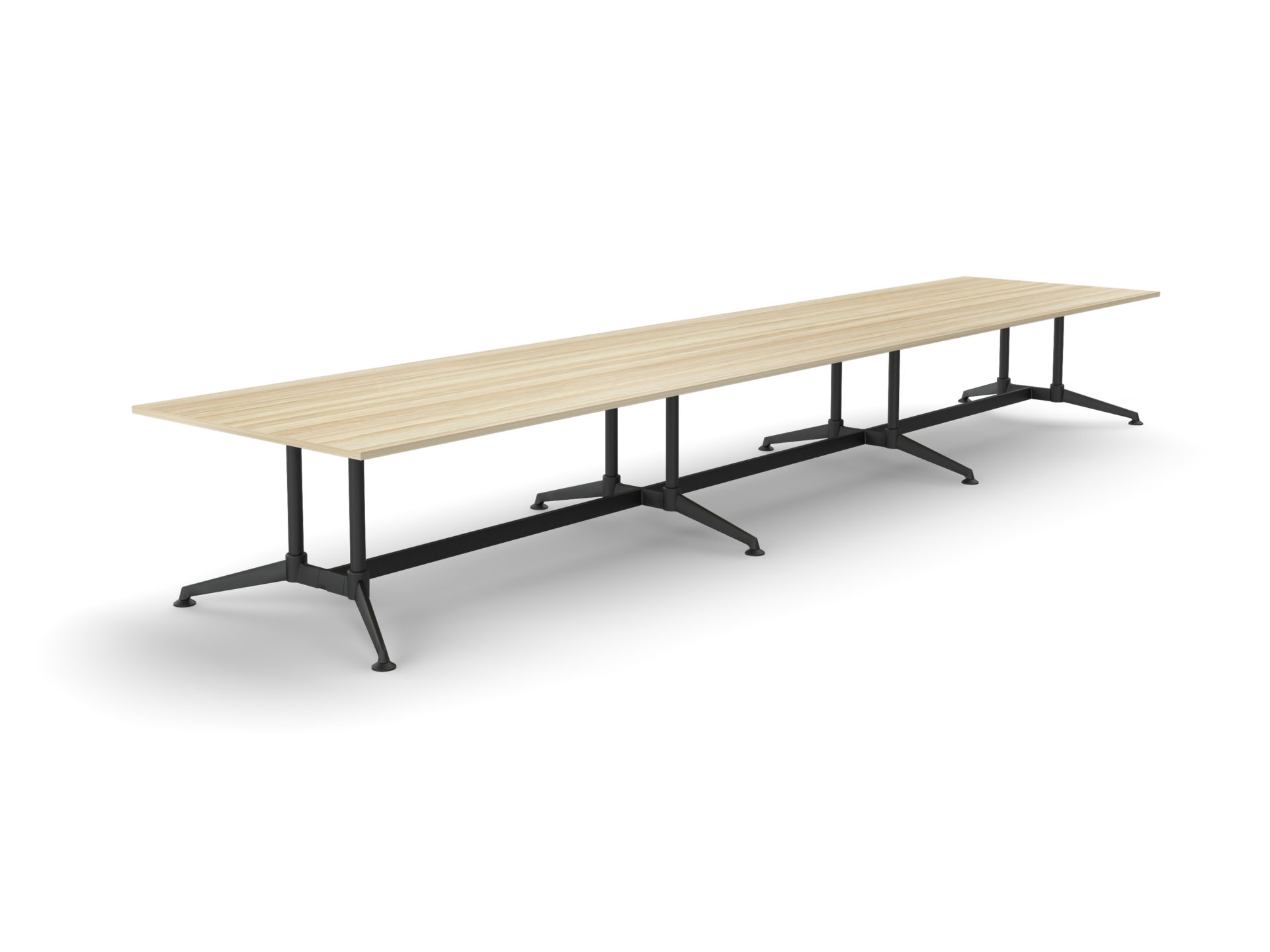 Modulus All Black Twin Post, Collar Leg Meeting/Boardroom Table - Image 2