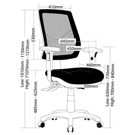Rio Task Chair with Arms - Image 3